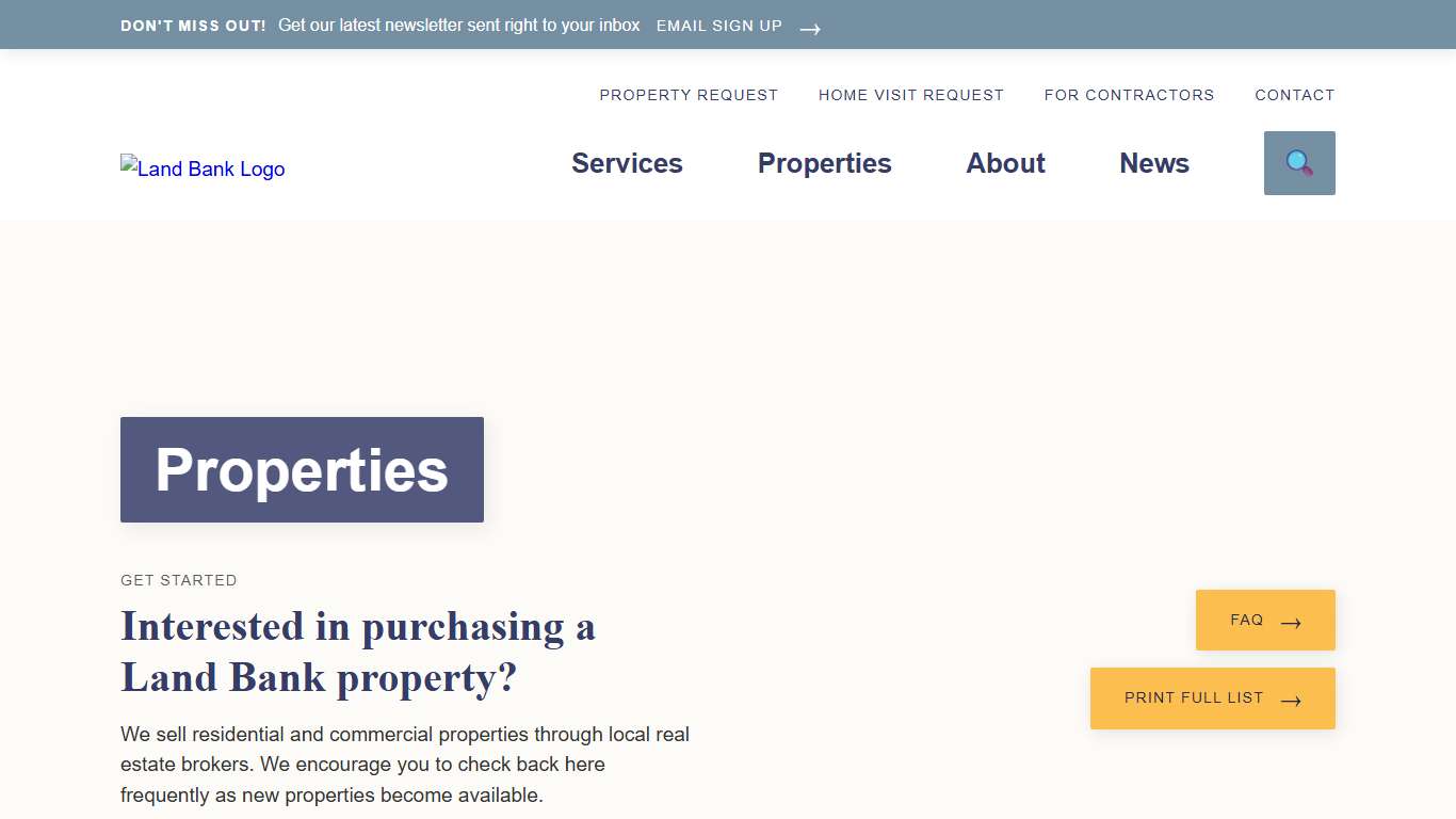 Properties Lucas County Land Bank