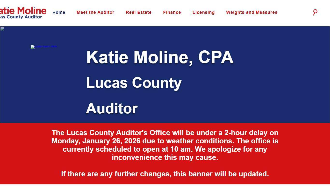Home Lucas County Auditor's Office