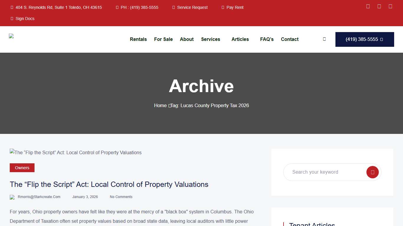 Lucas County Property Tax 2026 Archives - Buckeye Northwest Realty